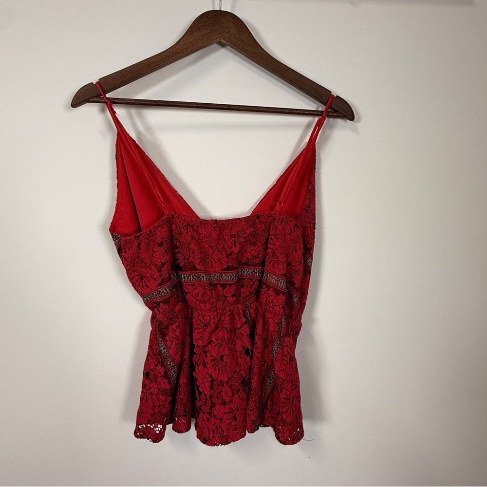 Monte’s Los Angeles Women’s Red Lace Y2K Babydoll Top - Picture 5 of 5